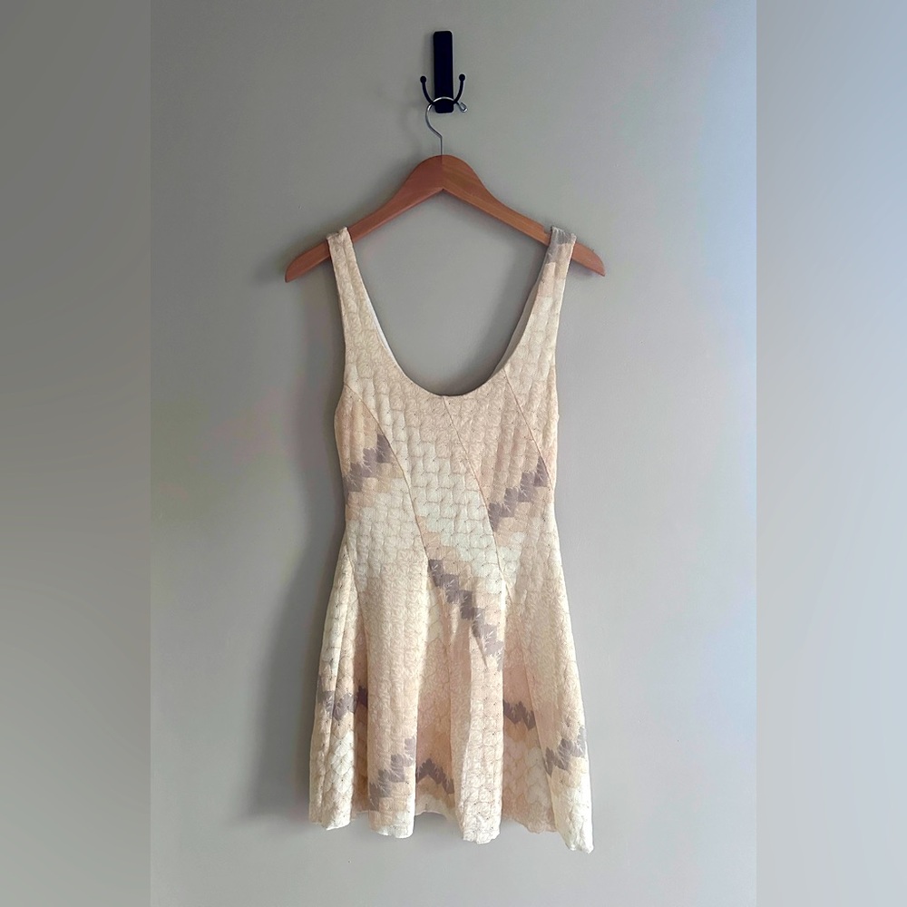 Free People Fit & Flare Lace Mini Dress - XS